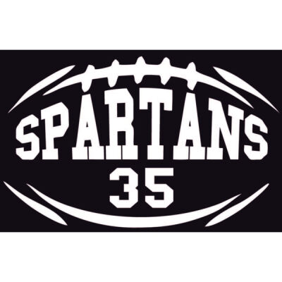 Spartan Football Waterproof Sticker Thumbnail