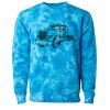 Unisex Midweight Tie-Dyed Crewneck Sweatshirt Thumbnail